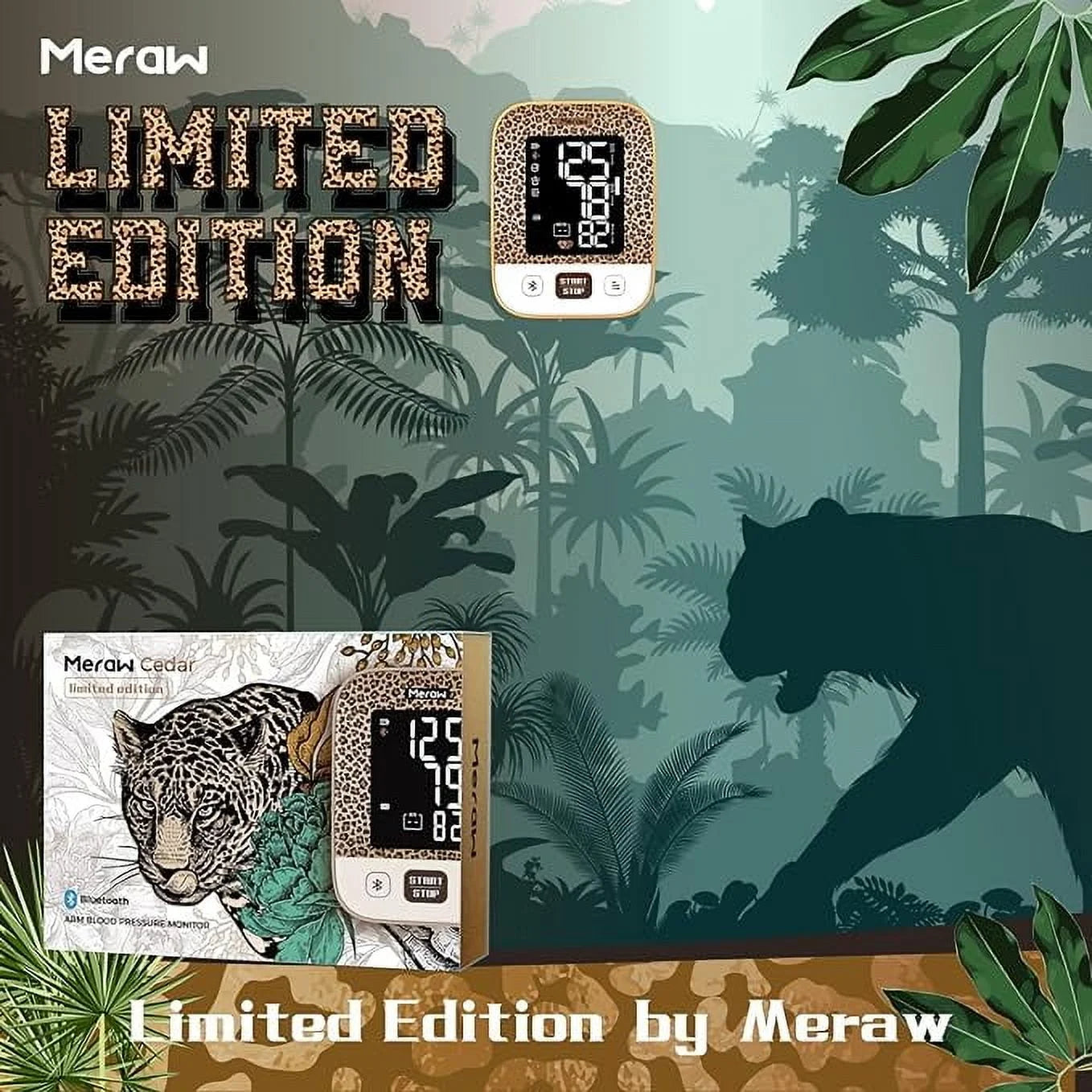 Cedar Arm Blood Pressure Monitor, Bluetooth App, Automatic Cuff 8.7-16.5", Brown