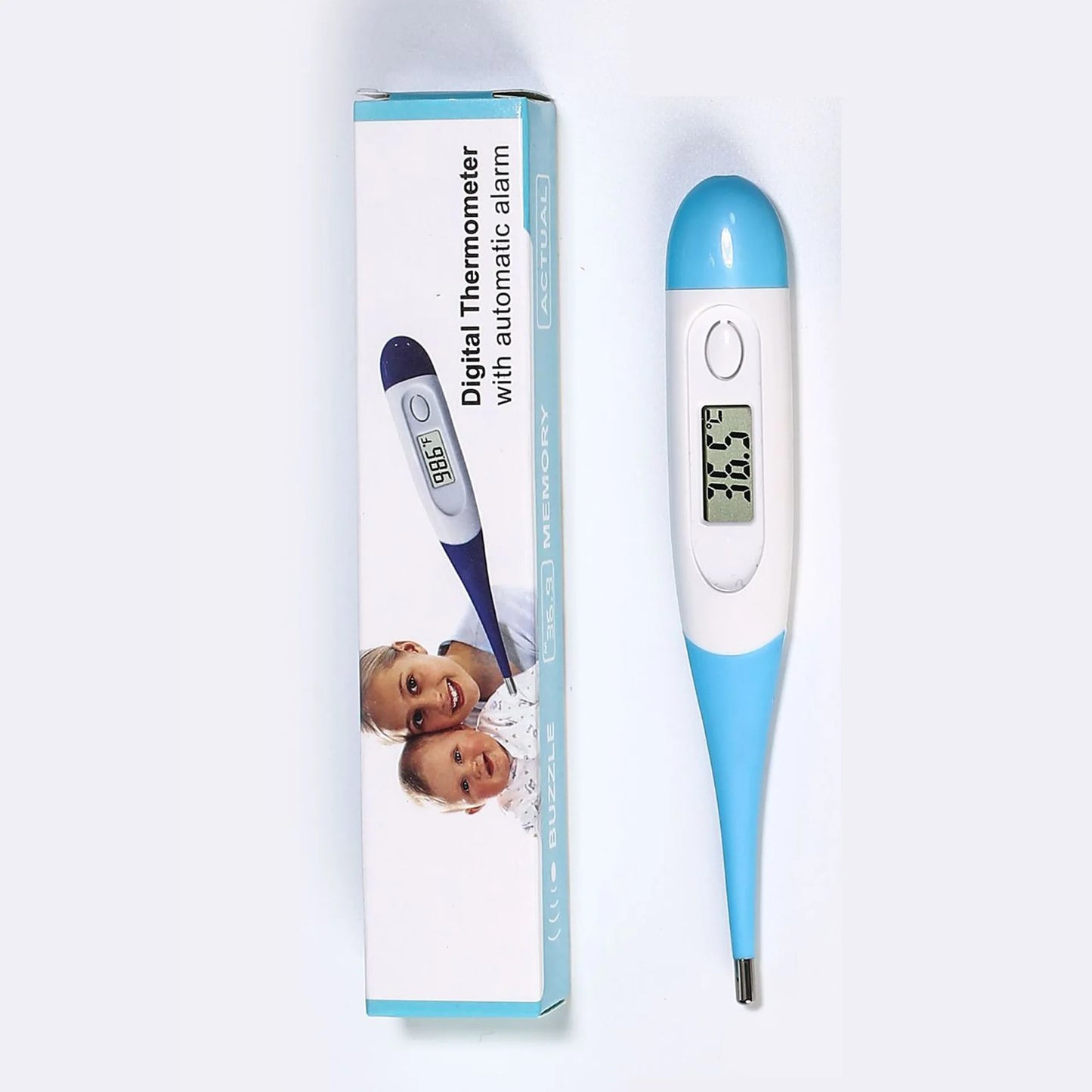 Electronic Digital Thermometer Soft Head Home First Aid Kit Fever Baby Adult Head Oral Armpit Temperature Measurement Instrument