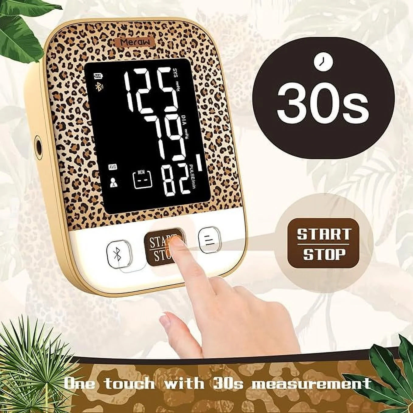 Cedar Arm Blood Pressure Monitor, Bluetooth App, Automatic Cuff 8.7-16.5", Brown