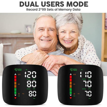Touch Screen Wrist Blood Pressure Cuff,Wrist Blood Pressure Monitor Led Display,99X2 Reading Memory Wrist Bp Monitor with Carrying Case,Health Monitoring Adjustable.