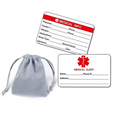 Free Engraving Medical Alert ID Bracelet DIABETES BLOOD ALLERGY ALZHEIMER'S